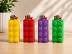 Yapı Bloklu Çakmak Kılıfı – Renkli Lego Görünümlü Dekoratif Çakmak Koruyucu Kılıf