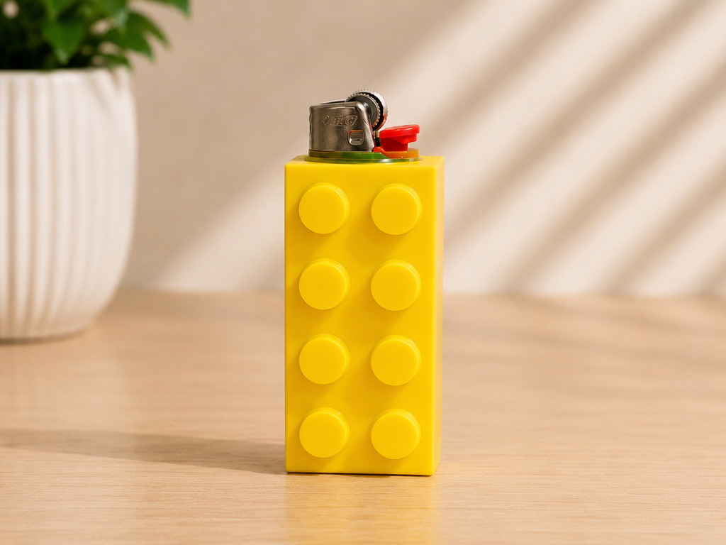 Yapı Bloklu Çakmak Kılıfı – Renkli Lego Görünümlü Dekoratif Çakmak Koruyucu Kılıf
