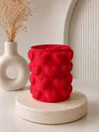 Kalp Dokulu 3D Dekoratif Saksı & Organizer