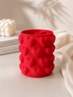 Kalp Dokulu 3D Dekoratif Saksı & Organizer