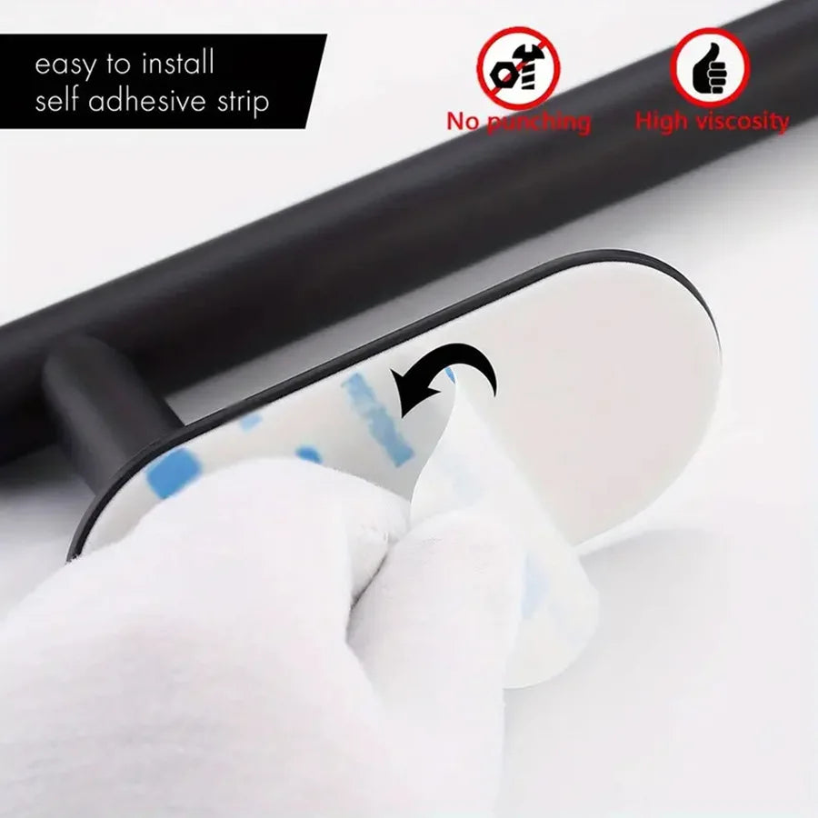 No Drill Bathroom Shelf - Strong Adhesive Wall Organizer - Rustproof Stainless Steel Storage Rack